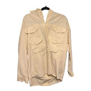 Men’s Orvis men’s Yellow Casual Button Down Shirt Size XL
